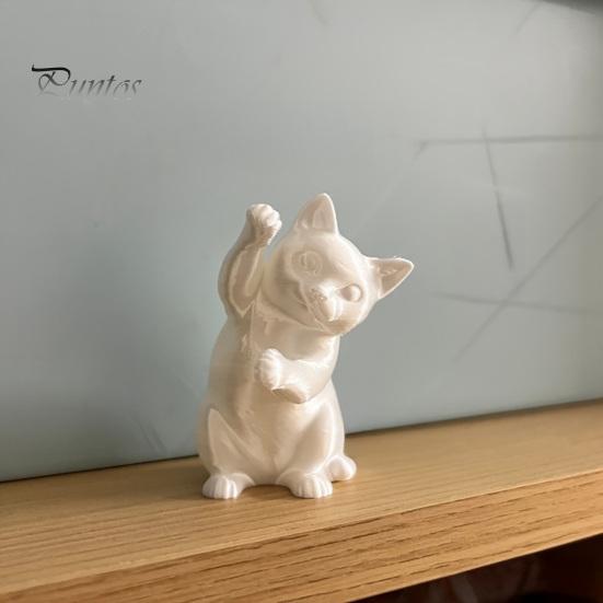 Маленькая декоративная скульптура, милая фигурка кошки, 3D-печатная статуэтка котенка для стола, детской комнаты, полки, книжной полки, скандинавский минимализм
