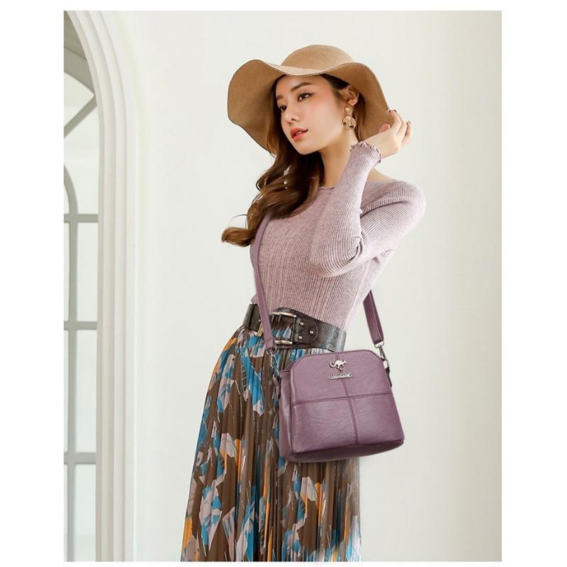 Women New Shoulder Bag Large Capacity Fashion Korean Solid Color Middle-Aged Women Mom Bag Mini Square Bag Crossbody Bag