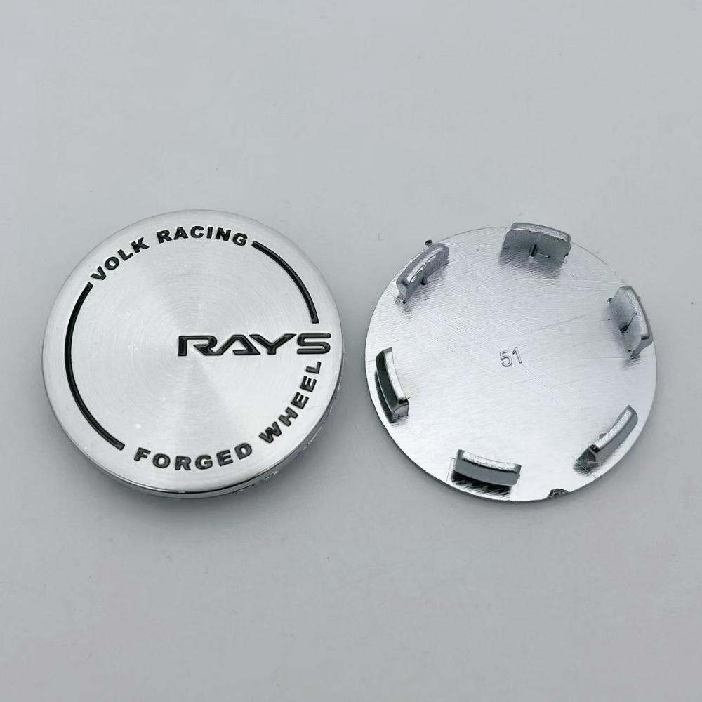 4pcs 51mm 46mm Rays Logo Emblem Car Wheel Center Caps Wheel Hub Centre Dust Cover Rim Hubcap Replace Car Styling Accessories