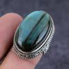 Natural Labradorite Gemstone Handmade 925 Sterling Silver Jewelry Ring S.9 C6g88