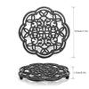 Cast Iron Trivet Heavy Duty Metal Trivets for Hot Pots and Pans 7.7 Inch Round Metal Trivet Rustproof Pot Stands Holders
