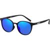 Shimano Boston Glasses UJ-053Y Blue Mirror Matte Black Polarized Sunglasses