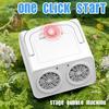 26 Hole Double Hole Portable Small Electric Stage Bubble Machine Birthday Outdoor Bubble Toy Without Battery and Bubble Water