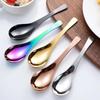 Highly Quality 304 Stainless Steel Spoon 3 Size Large Gold Rice Soup Spoon Kids Ice Cream Dessert Spoon Kitchen Dinner Tableware
