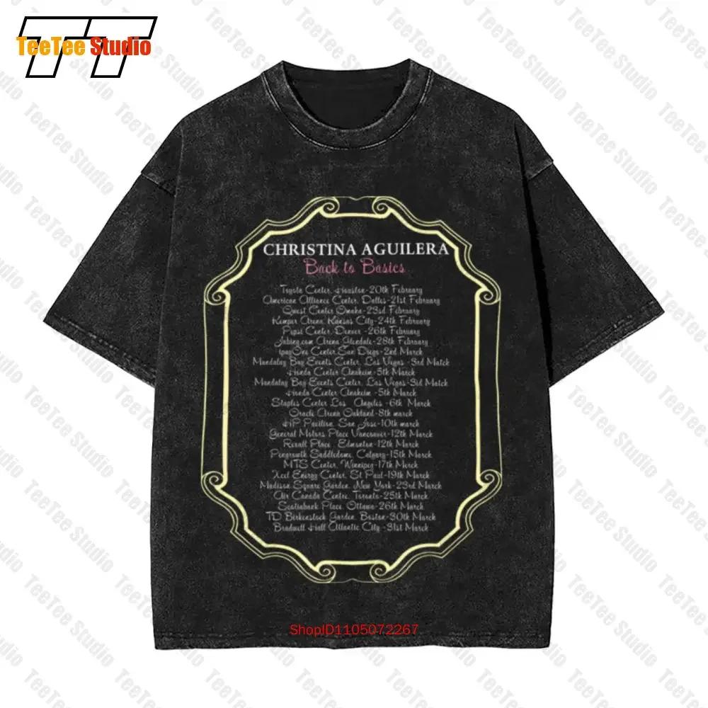 Christina Aguilera Back To Basic Tour Sides Black S Xl Vintage Oversized TShirt Se CG