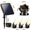 NFESOLAR Solar Garden Spotlight, Warm White LED, Outdoor, Separate, Automatic OnOff, IP66 Waterproof, Garden Lighting, Security, Landscape Lighting,