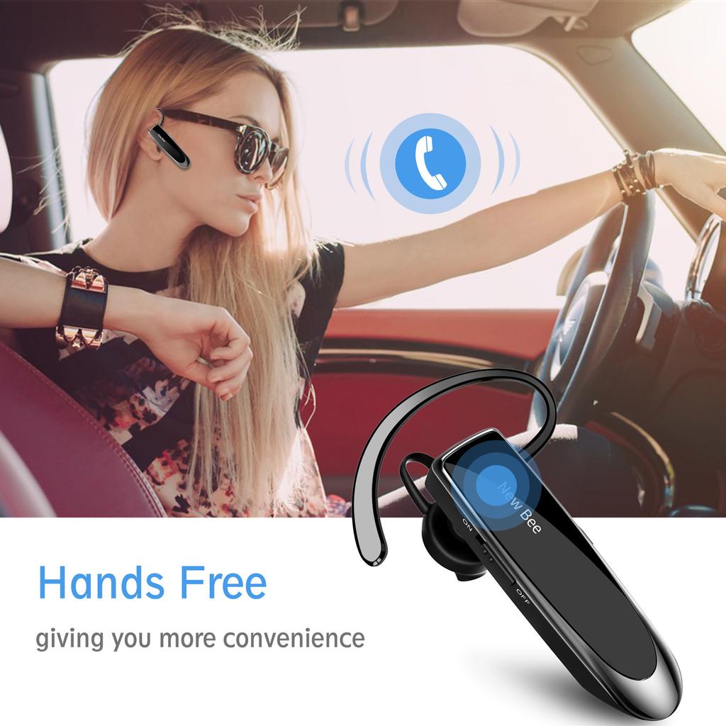 NEW BEE Single Wireless Bluetooth-гарнитура Наушники с шумоподавлением Микрофон Спортивные наушники Hands-Free