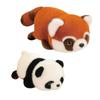 Stuffed Animal Raccoon Plush Doll Soft Pillow Transform Panda Reversible Panda Toys  Kids Toy