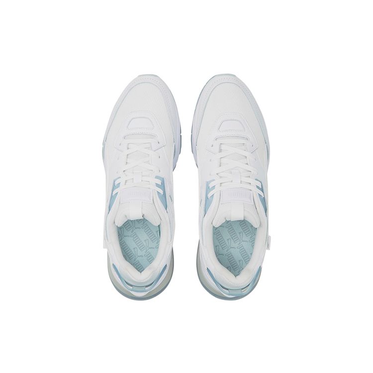 Puma Mirage Sport Contrast Fabric Leather Comfortable Low-Top Lifestyle Sneakers Unisex Sneakers White Blue 383560-01