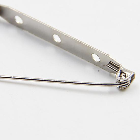 100 шт. Практичные сплавные основы для брошей-булавок, безопасные булавки с отверстиями для