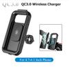 Waterproof Case 12V Motorcycle Handlebar Wireless Charger 15W Qi/ Type C PD Fast