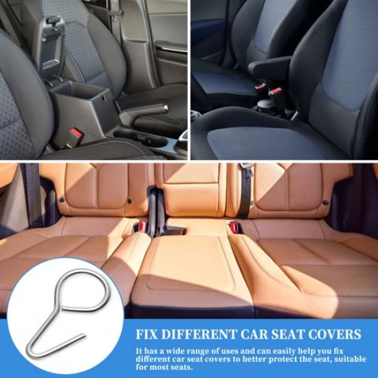 100 Pcs Metal Car Seat Cover Hooks Cushion Fixing Hooks Fastener Car Accessories