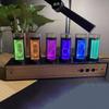 Luxury Digital Clock Aesthetic Time Tube Glow Tube RGB Desk Clock Modern Creative LED Digital Desktop Clocks Silent Watch Home Decor Gift Ideas