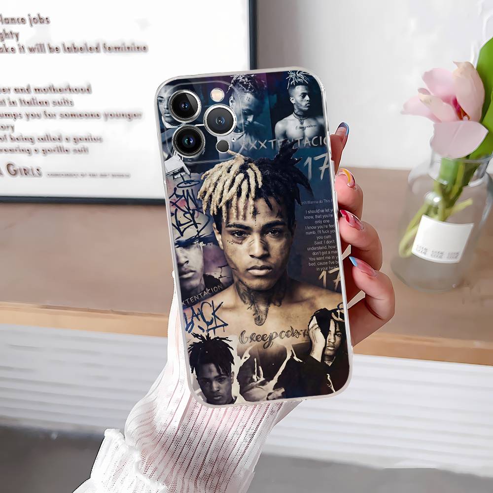 Прозрачный чехол для телефона рэпера X-XXXTentacionS для IPhone 16 15 14 13 12 11 Pro Max Plus Мягкая крышка