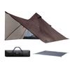 FIELDOOR Fork Tent 280 Plus Polyester Ground Sheet [Dark Brown] & [250x120cm] [Gray]