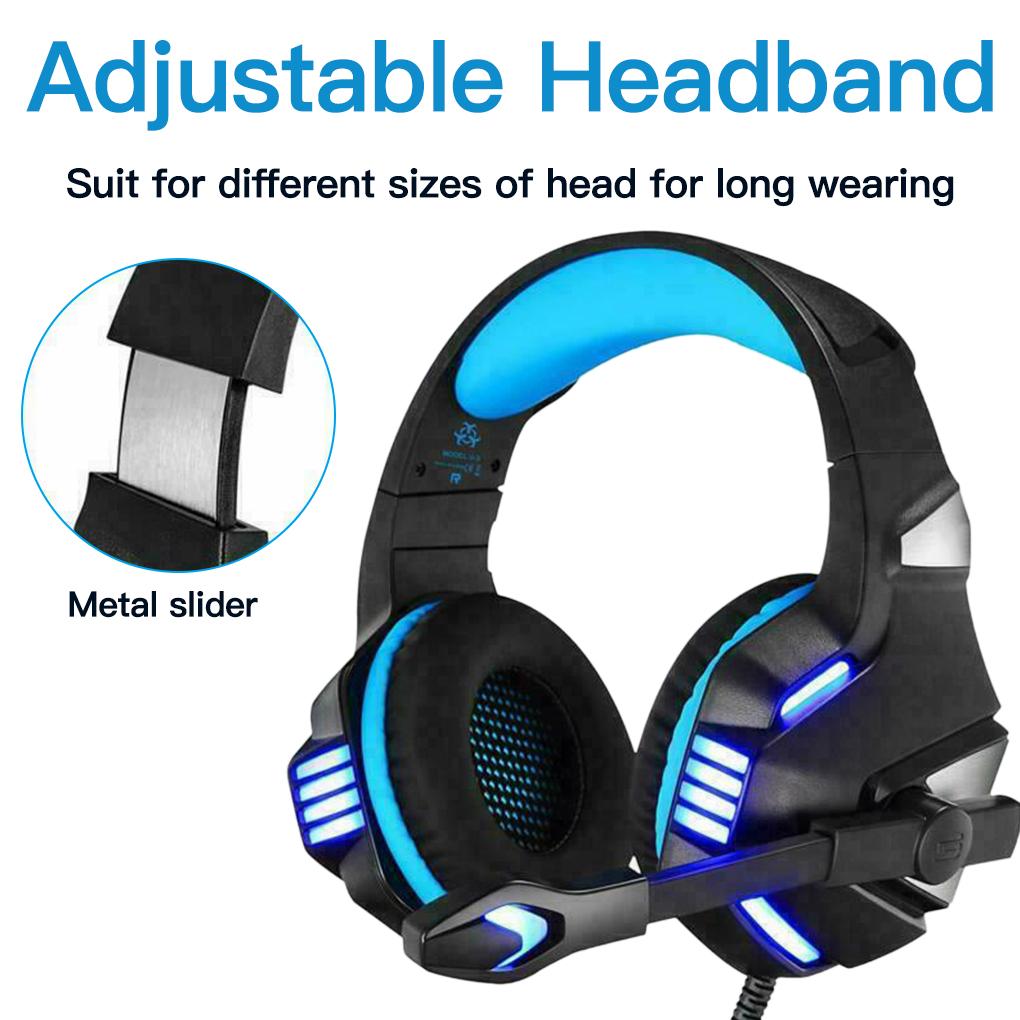 Игровая гарнитура Hunterspider V3, проводные стереонаушники с шумоподавлением, светодиодный игровой микрофон, черные, синие