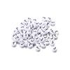 White Round Beads with Black Letters - 26-Letter Set for DIY Necklace & Phone Chain Accessories