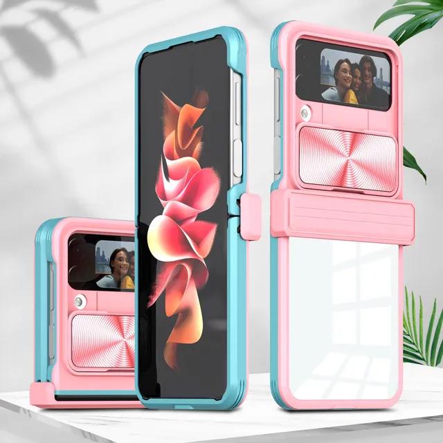 Прозрачный складной чехол для мобильного телефона с push-окном для ПК Samsung Galaxy Z Flip 4 5g Fold4 Z Flip4 противоударный чехол для Samsung Z Fold4