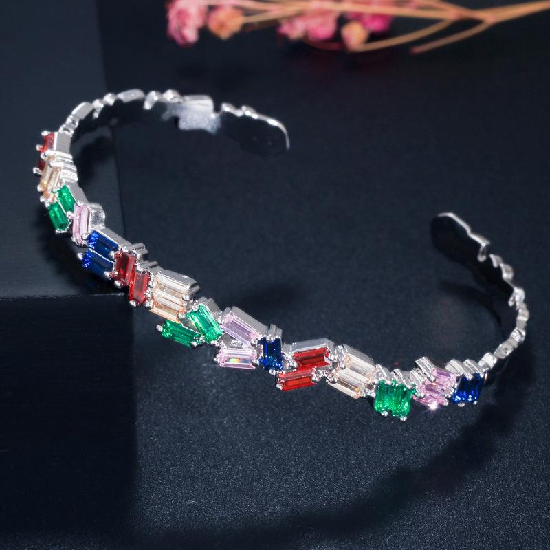 S0156 Простой нерегулярный браслет-ручка с цирконами Женское украшение для рук