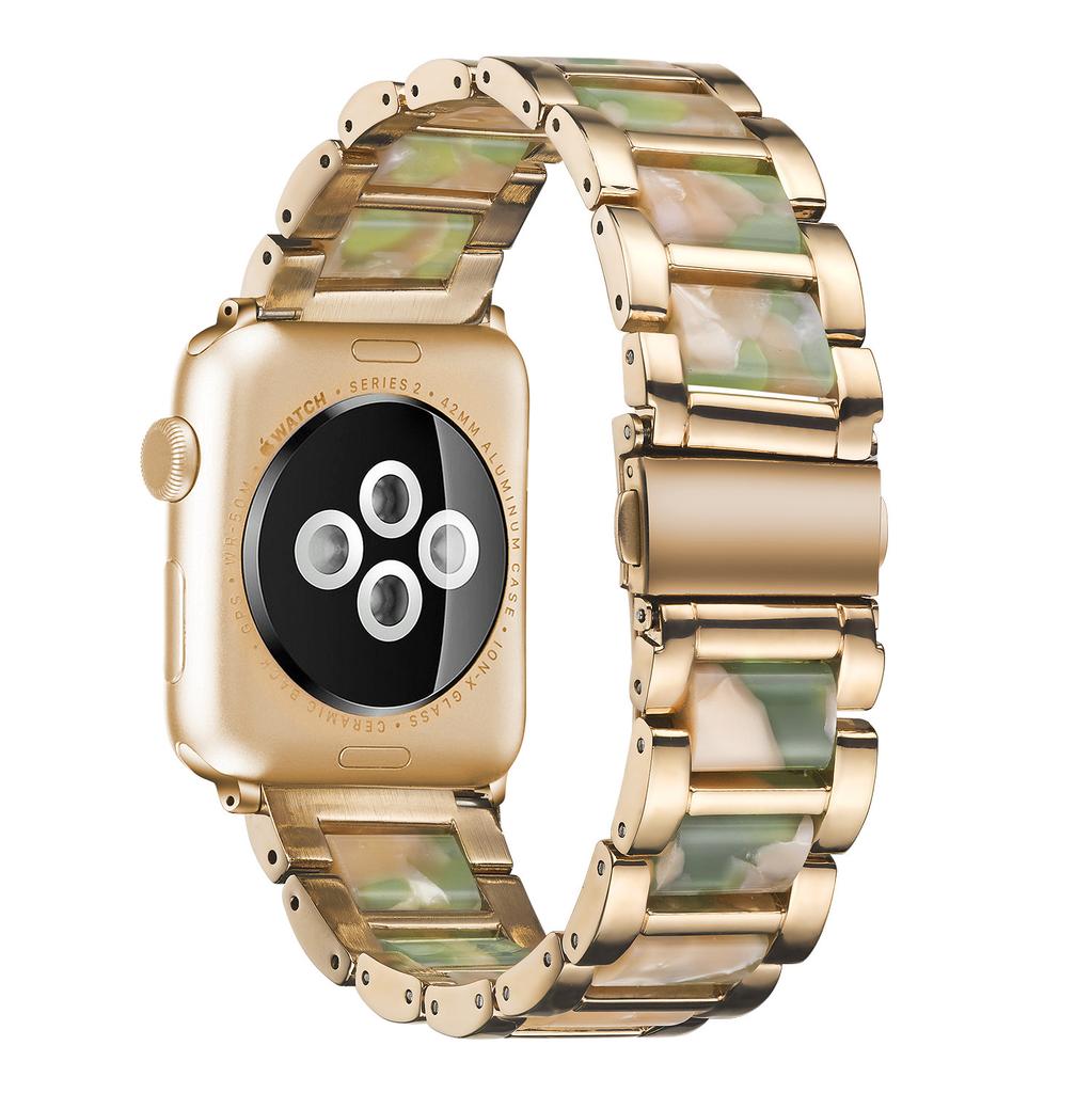 Ремешок из смолы+металла для Apple Watch Ultra 3/2 Ремешок 49мм 46мм 45мм 41мм 44мм 40мм 42мм Ремешок для часов iWatch Серии 11 10 9 8 7 6 5 SE 3