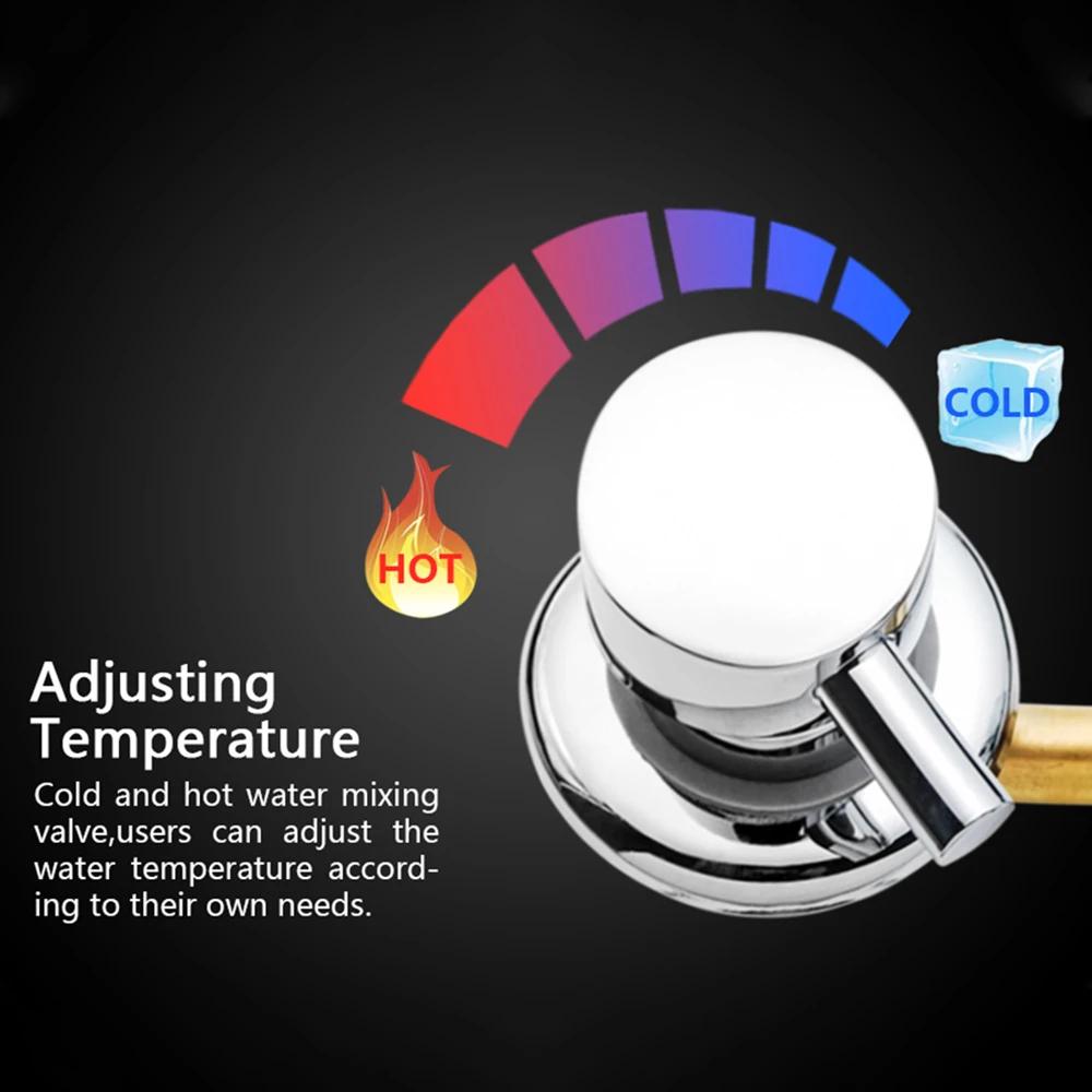 2/3/4/5 Output Hole Distance 10cm/ 12.5cm Brass Shower Room Faucet Bathroom Intubation Mixer Diverter For Shower Cabin Mixer