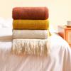 Knitted Throw Blanket with Tassels Bubble Textured Lightweight Throws for Couch Cover Home Decor