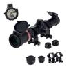 FOCUHUNTER 1.5-6X24mm Short Scope, Tactical Telescope Sight with Variable 1.5-6x Zoom, WeaverPicatinny Rail Mount Ring & Lens Caps, Red Triangle,