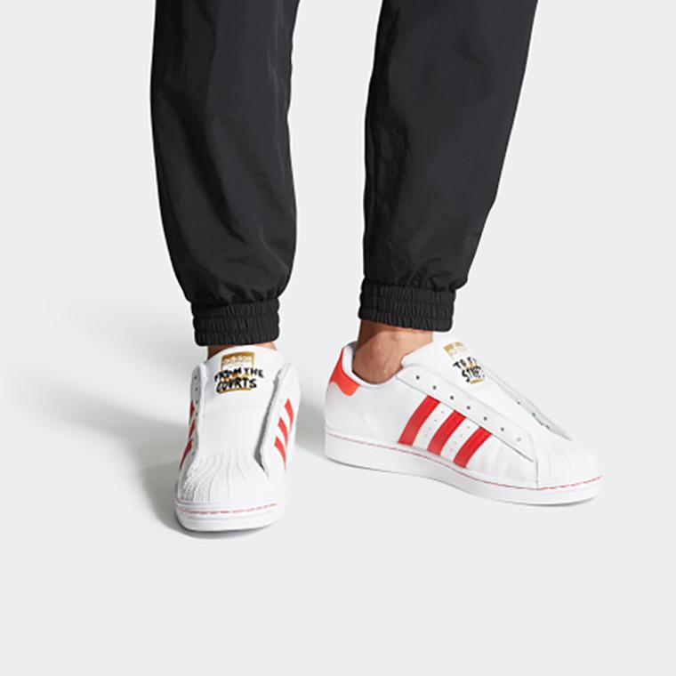 Adidas Superstar Laceless 'White Team Collegiate Red' (Unisex) Cloud White / Team Collegiate Red / Solar Red Skate Shoes FV2803