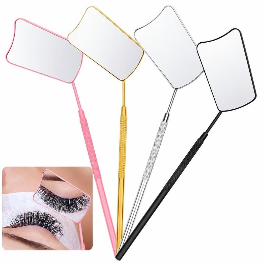 Fan Shaped Lash Lifting Mirror Hand Held Makeup Mirror Beauty Tools