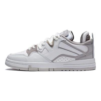 Li Ning We Wo Pro Fashion Trend Нескользящие износостойкие низкие кроссовки для скейтбординга Мужские кроссовки Cloud-White Silver Fish-Gray AECT025-2