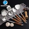 HANYANG, новинка 304, деревянная ручка, лопатка для жарки из нержавеющей стали, кухонные принадлежности, изоляционная лопатка из грушевого дерева, кухонная ложка