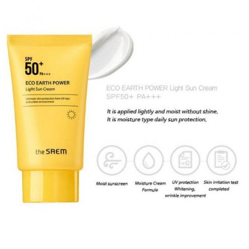 The Saem Солнцезащитный крем Eco Earth Power Light SPF50 PA++++ 50г