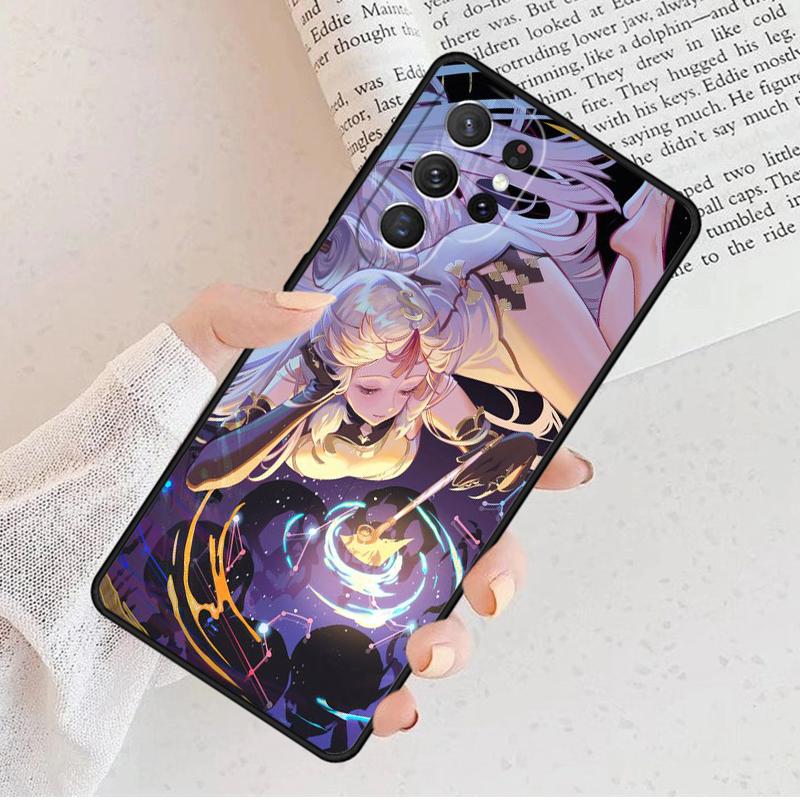Чехол для телефона Genshin Impact Нин Гуан для Samsung Galaxy S25 S23 S30 S8 S21 S20 FE S24 S22 Note 10 20 Plus lite Ultra