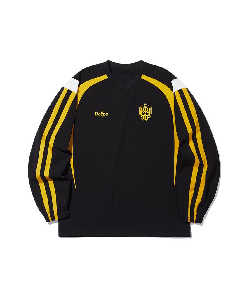 DEEPO V-Neck Long Sleeve T-Shirt Black