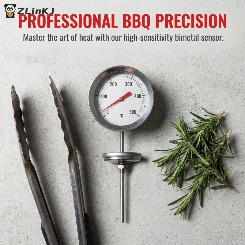 1 шт. Нержавеющая сталь Духовка Биметаллическая BBQ 0-500°C Высокотемпературные Духовки