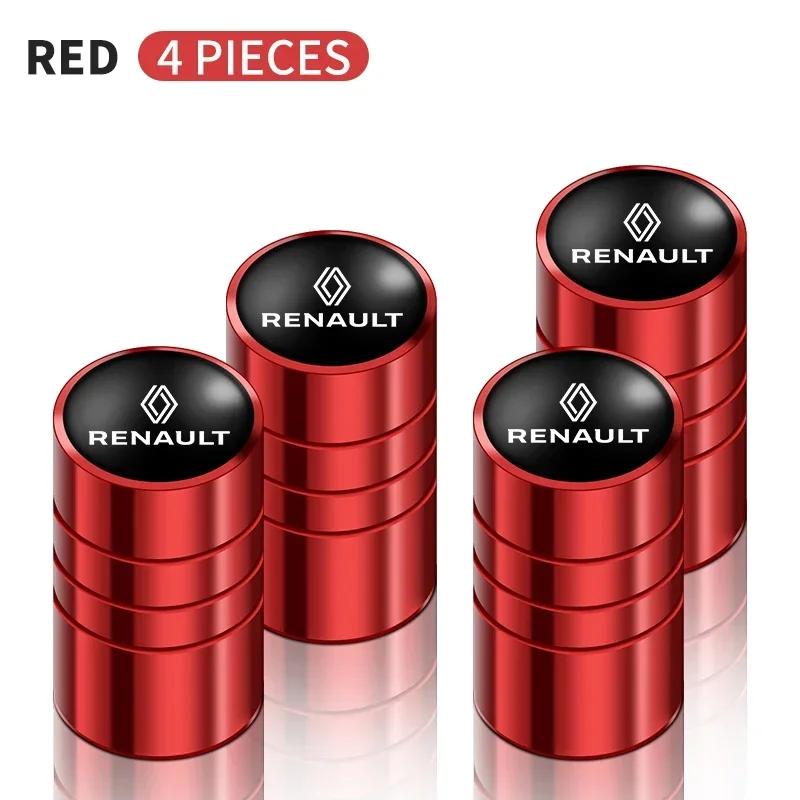 2026 Hot For Renault Interior Stickers 4PCS Car Tire Hub Valve Cover Metal Aluminum Metal Dust Cover Auto Accessories For Renaul