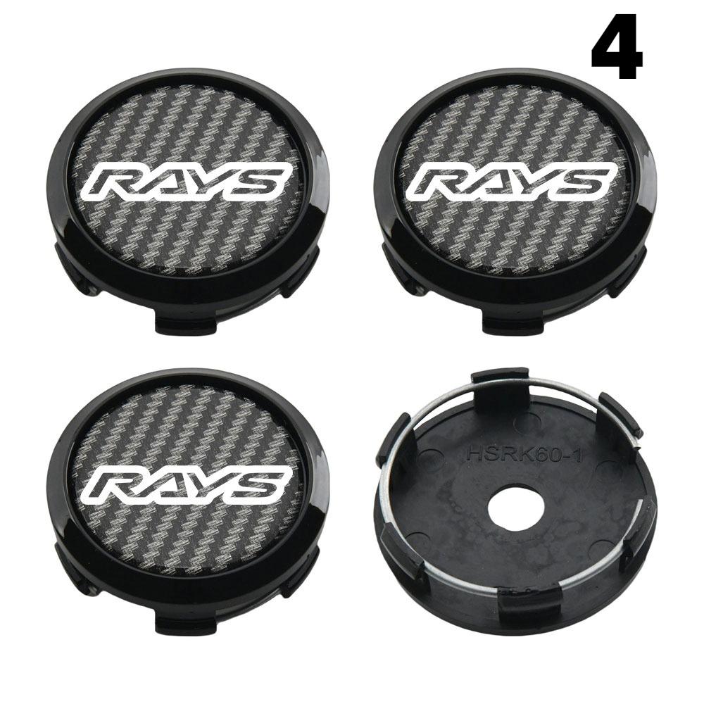 1Set/4PCS OD 60MM / ID 56MM Rim Caps RAYS VOLK VR Logo Wheel Center Cap Wheel Cover Hub caps Sport Car Tire Accessories
