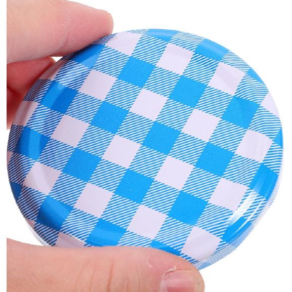 Alipis 50 шт. Небесно-голубые крышки из жести для банок, Герметичные уплотнительные крышки для джема, солений и многого другого, Многоразовые и железные крышки для банок для консервирования, 2,59 дюйма