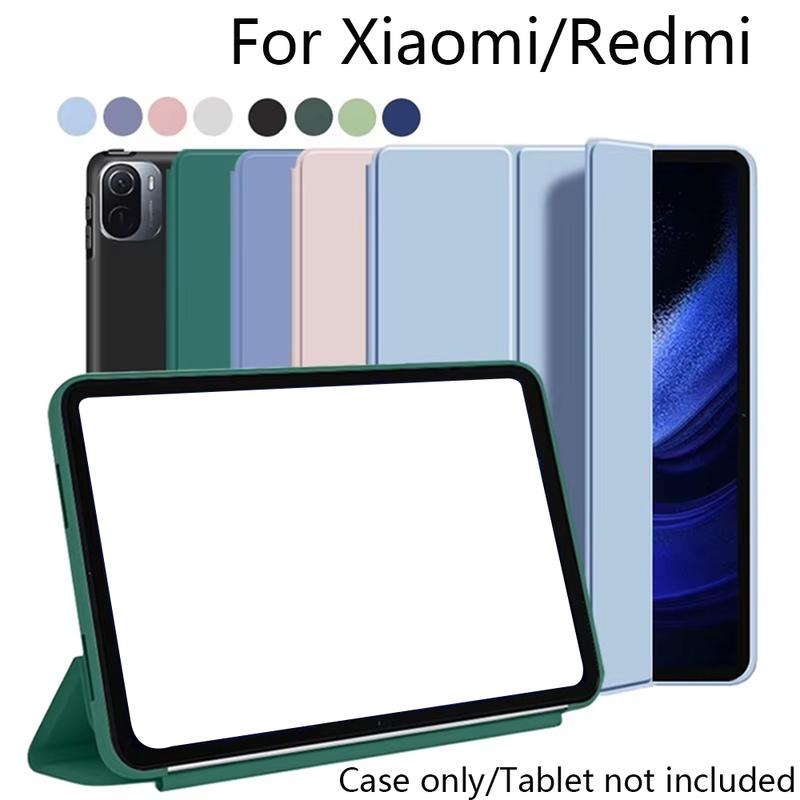case for Xiaomi Pad 5 6 7 8 Pro Redmi Pad SE 8.7 Redmi Pad 2 2025 Slim Trifold Stand Protective Cover with Soft TPU Back