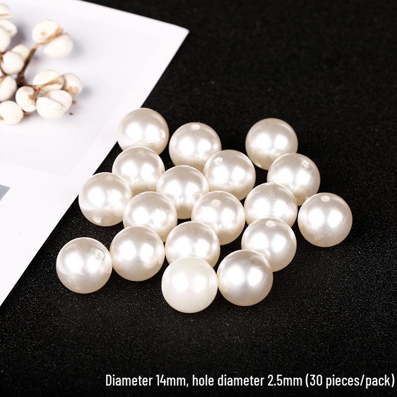 3-30mm Glossy Imitation Pearl Beads for DIY Jewelry: Hairpins, Bracelets, Necklaces, and Decorative Accessories.