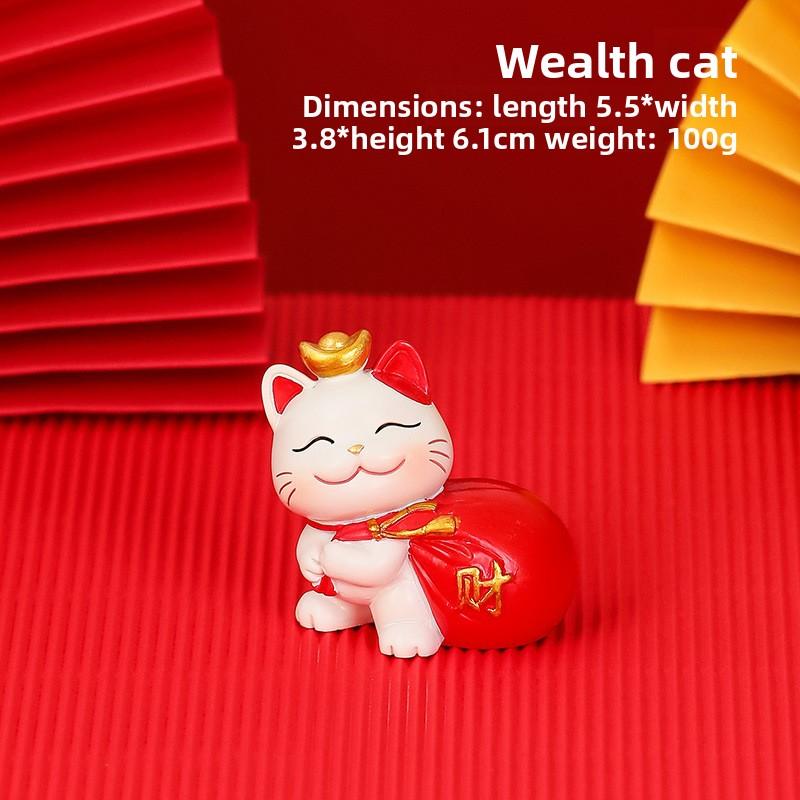 Милая подставка для мобильного телефона, украшение, милый манеки-неко из смолы, для офисного стола, милый подарок, украшение