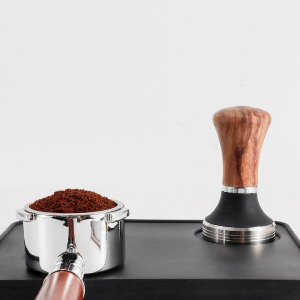 Walnut Handle Coffee Powder Pressing Hammer Coffee Powder Distributor Leveler Tool Cafe