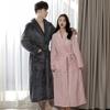 Women Winter Thermal Long Bathrobe Female Thick Warm Coral Fleece Kimono Bath Robe Plus Size Nightgowns Bride Dressing Gown