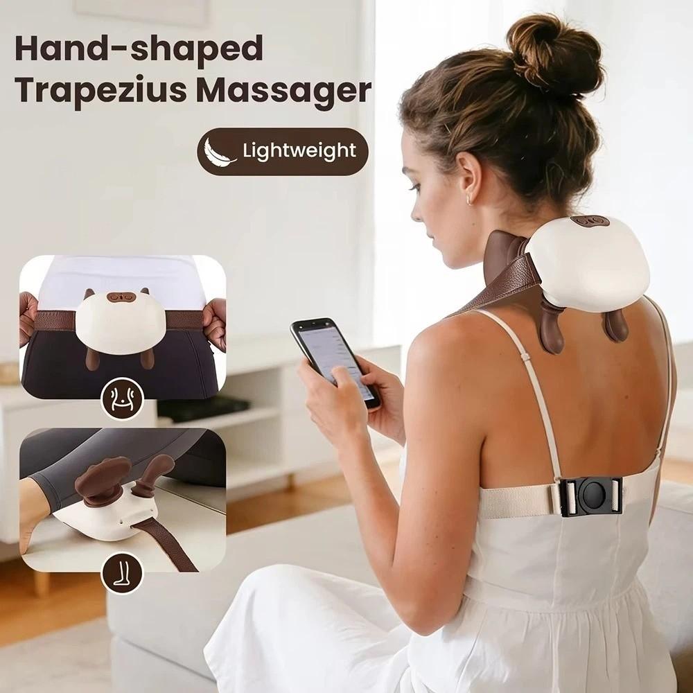 Deep Tissue Neck Trapezius Massager Heatable Dog Back Massage Toy Pet Friendly