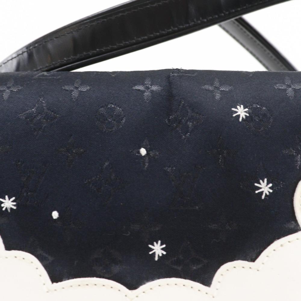 LOUIS VUITTON Muset Shoulder Bag M92273 Conte de Fe black Monogram satin/Monogram Vernis/Harako Women Used