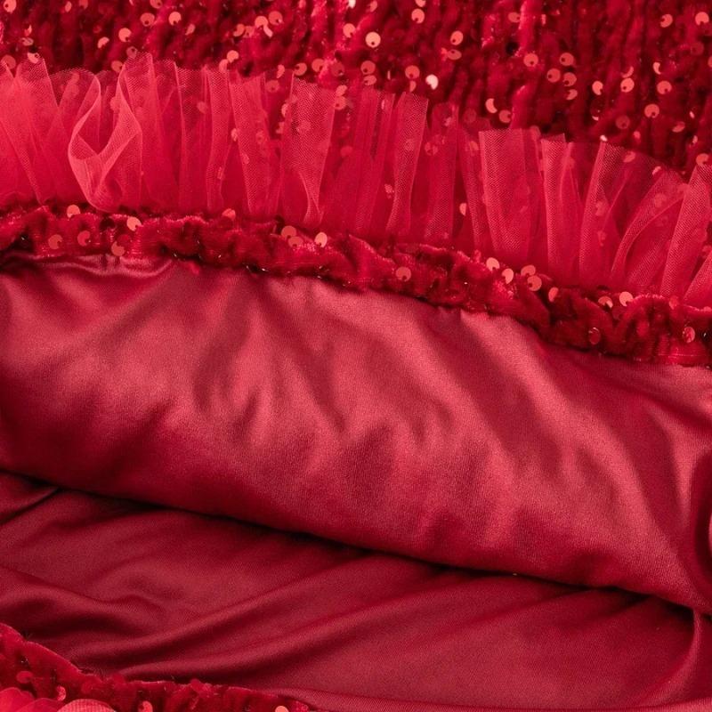 Осеннее платье-принцесса для девочек, детское, элегантное, сетчатая юбка-пачка с пайетками, детские сетчатые тюлевые платья на день рождения