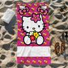 Детское пляжное полотенце Hello Kitty, Милое мультяшное полотенце для бассейна и ванны, Мягкое впитывающее летнее полотенце для девочек, Подарок на день рождения, Плоская печать