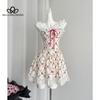 Летнее платье с милым цветочным дизайном, женское элегантное платье на бретельках, идеальное для демонстрации вашего первого любовного образа