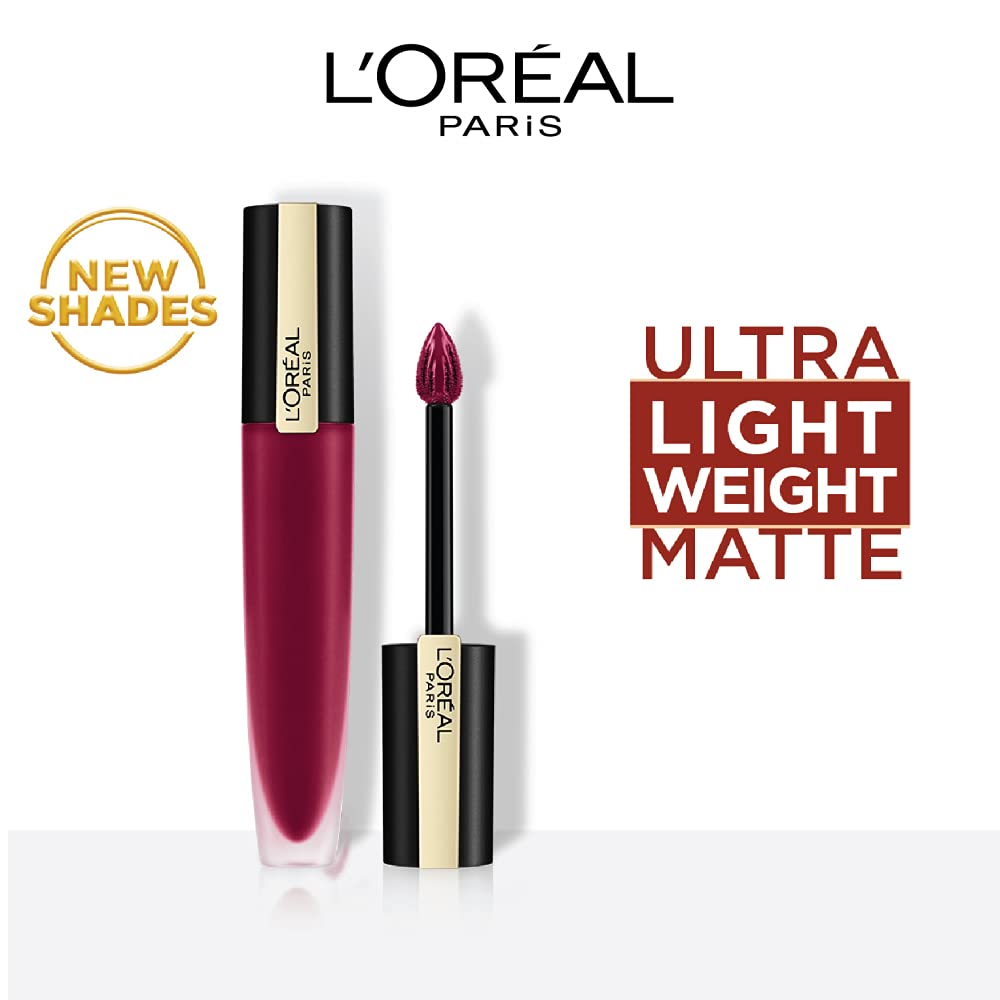 L'Oreal Paris Rouge Signature Жидкая матовая помада для губ 141 Кассис Красный (Основной продукт)