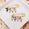 Creative Alloy Kitten Brooch Pin Badge & Bag Accessory